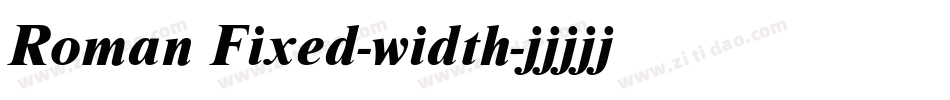 Roman Fixed-width字体转换